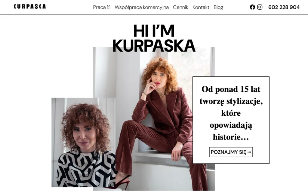 Kurpaska — stylistka wizerunku (w trakcie realizacji)