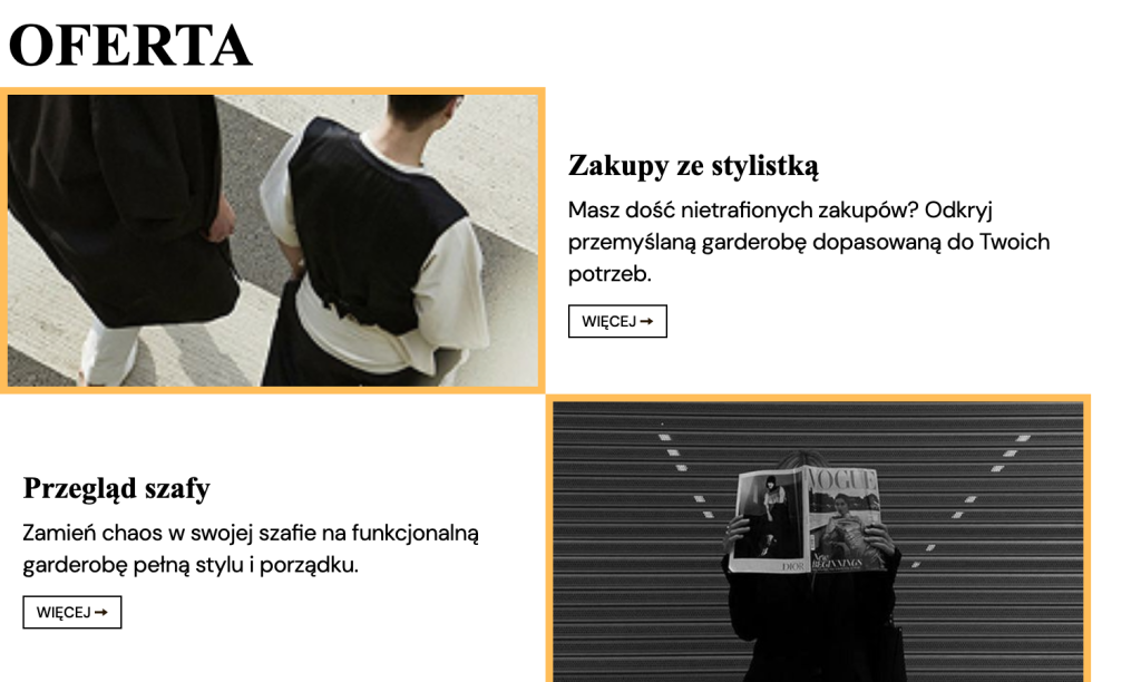 Siatka ofertowa, która prowadzi od razu do decyzji