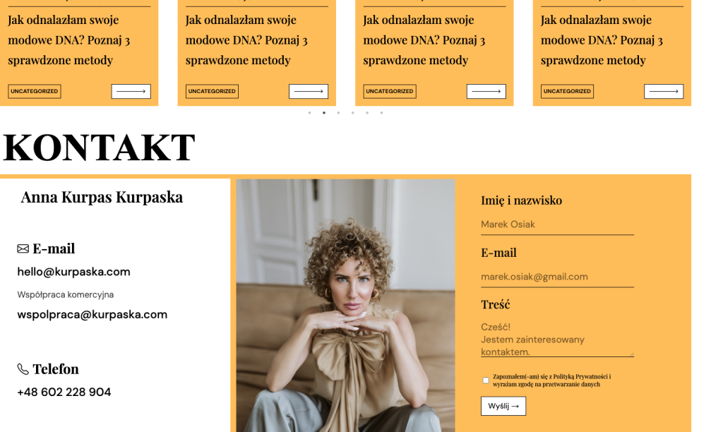 Formularz kontaktowy w jednym kroku od rezerwacji